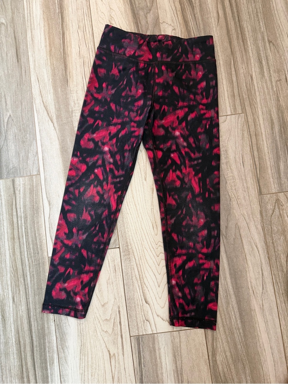 Jumping Beans Kids Pink & Black Printed Leggings